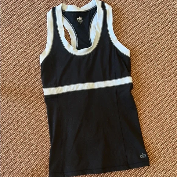 ALO Yoga | Tops | Alo Yoga Black And White Tank | Poshmark